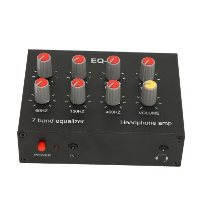 7 Band Sound Equalizer, Dual Channel Digital Equalizer withOutput and Input, 12dB High Bass Adjustment