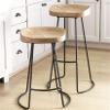 TRUKD Stools,Bar Stool Barstool Wooden Iron Breakfast Dining Stool Ergonomic Seat for Kitchen Bar Counter Home Commercial Chair High Stool 65Cm (Size : Height 55Cm) view 4