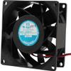 OD8038-12HBVXE, DC Fans Vane Axial Fan, 80x80x38mm, 12VDC, 105CFM, 24W, 1.3"H2O, High Performance, 2wire view 1