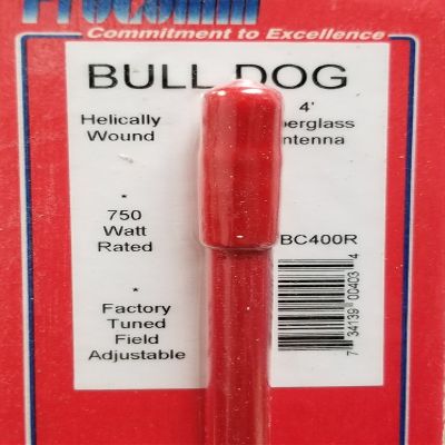 Procomm JBC400-R 4 ft. 0.37 x 24 in. Thread Fiberglass Antenna, Red