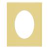 16x20 Mat Bevel Cut for 12x16 Photos - Precut Soft Yellow Oval Shaped Photo Mat Board Opening - Acid Free Matte to Protect Your Pictures - Bevel Cut for Family Photos, Pack of 1 Matboard Show Kit With view 3