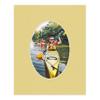 16x20 Mat Bevel Cut for 12x16 Photos - Precut Soft Yellow Oval Shaped Photo Mat Board Opening - Acid Free Matte to Protect Your Pictures - Bevel Cut for Family Photos, Pack of 1 Matboard Show Kit With view 4