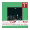 10x10 Mat Bevel Cut for 6x6 Photos - Precut Bright Green Square Shaped Photo Mat Board Opening - Acid Free Matte to Protect Your Pictures - Bevel Cut for Family Photos, Pack of 1 Matboard Show Kit view 1
