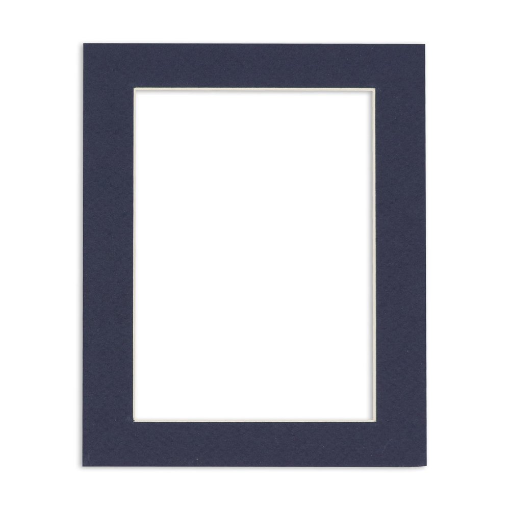 5x7 Navy Mat for 8x10 Frame - Mat Board Acid-Free Navy 5x7 Photo Matte Made to Fit a 8x10 Picture Frame, Premium Matboard for Family Photos, Show Kits, Art, Picture Framing, Pack of 1 Mat