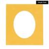 16x20 Mat Bevel Cut for 12x16 Photos - Precut Bright Yellow Oval Shaped Photo Mat Board Opening - Acid Free Matte to Protect Your Pictures - Bevel Cut for Family Photos, Pack of 1 Matboard Show Kit view 2