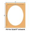 16x20 Mat Bevel Cut for 13.5x17 Photos - Precut Topaz Orange Oval Shaped Photo Mat Board Opening - Acid Free Matte to Protect Your Pictures - Bevel Cut for Family Photos, Pack of 1 Matboard Show Kit view 2