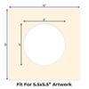 Poster Palooza 10x10 Photo Mat Board for 6x6 Photos Precut Circle Shape Opening Acid Free Bevel Cut Picture Frame Mat, Steel Blue, Mat Board for Framing Photos & Artwork, 1-Pack Matboard Show Kit view 2