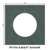 Poster Palooza 10x10 Photo Mat Board for 6x6 Photos Precut Circle Shape Opening Acid Free Bevel Cut Picture Frame Mat, Steel Blue, Mat Board for Framing Photos & Artwork, 1-Pack Matboard Show Kit view 2