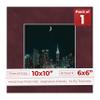 10x10 Mat Bevel Cut for 6x6 Photos - Precut Dark Red Suede Square Shaped Photo Mat Board Opening - Acid Free Matte to Protect Your Pictures - Bevel Cut for Family Photos, Pack of 1 Matboard Show Kit view 1