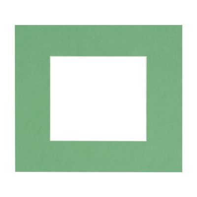 10x10 Mat Bevel Cut for 6x6 Photos - Precut Turf Green Jade Square Shaped Photo Mat Board Opening - Acid Free Matte to Protect Your Pictures - Bevel Cut for Family Photos, Pack of 1 Matboard Show Kit
