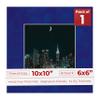 10x10 Mat Bevel Cut for 6x6 Photos - Precut Royal Blue Suede Square Shaped Photo Mat Board Opening - Acid Free Matte to Protect Your Pictures - Bevel Cut for Family Photos, Pack of 1 Matboard Show Kit view 1