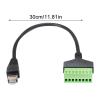 RJ45 Ethernet Male to 8 Pin AV Screw Terminal Solderless Adapter Network Cable view 3