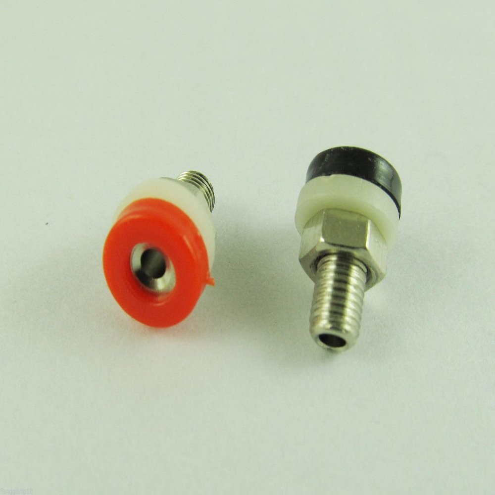 10x Banana Socket Jack f 2mm Mini Banana Plug Receptacle Binding Post Black Red
