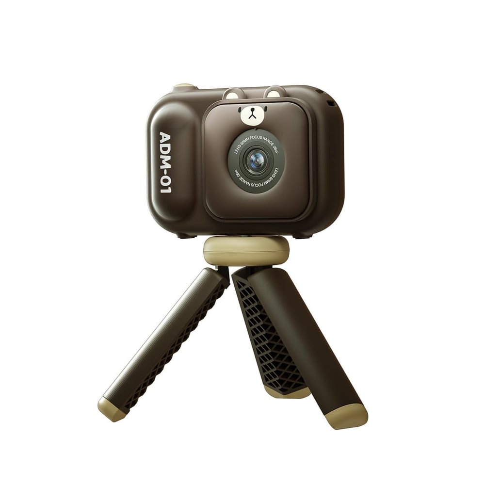 DAUTAI Mini Camera for Kids, Kids Camera for Girls Boys, Intelligent Focus 1080P High Definition Photography Safe Material, for 3-8 Year Old Boy Girl Birthday Gift,Brown
