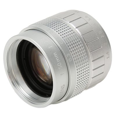 50mm F1.4 Manual Focus Prime Lens HD 2/3 Inch FA Lens Manual Focus Camera Lens for Industrial Video Microscope Camera Micro Four Thirds M43, Landscape, Portrait