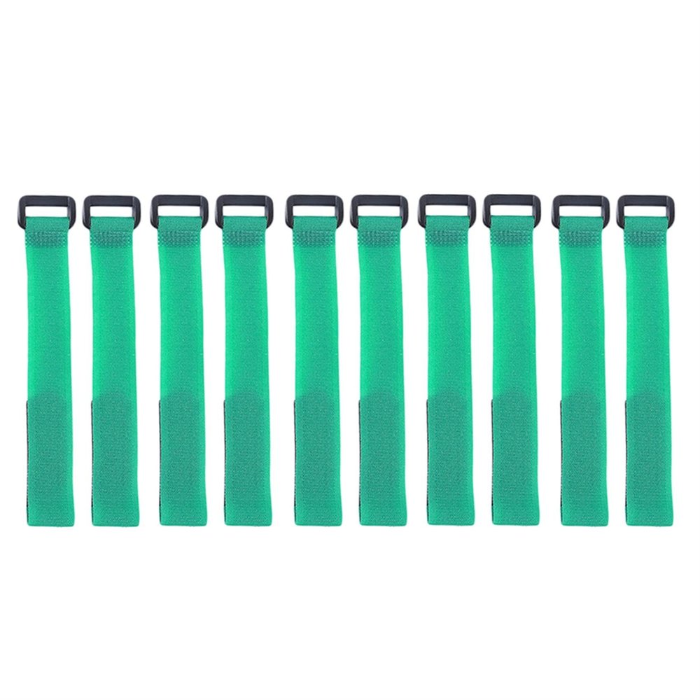 PAPAPI Premium Cinch Straps - Reusable Hook & Loop Tie Down Fastener Straps for Cables, Extension Cords, Organizing  Nylon Webbing Multipurpose Adjustable Cord Wraps,Pack of 10 (green)