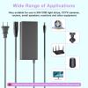 MIWISE Power Supply Adapter DC24 4A 96W AC to DC Converter Transformer 100-240V AC Input,for COB LED Strip, CCTV Camera,White,2.1mm X 5.5mm US Plug view 4