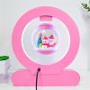 Magnetic Levitating Floating Eternal Flower Frame Build-In Bluetooth & LED Light 4inch Eternal Flower Desk Lamp for Unique Gifts, Room Decor, Night Light, Home Office Decor Desk Tech Toys (Pink) view 3