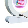 Magnetic Levitating Floating Eternal Flower Frame Build-In Bluetooth & LED Light 4inch Eternal Flower Desk Lamp for Unique Gifts, Room Decor, Night Light, Home Office Decor Desk Tech Toys (Pink) view 4