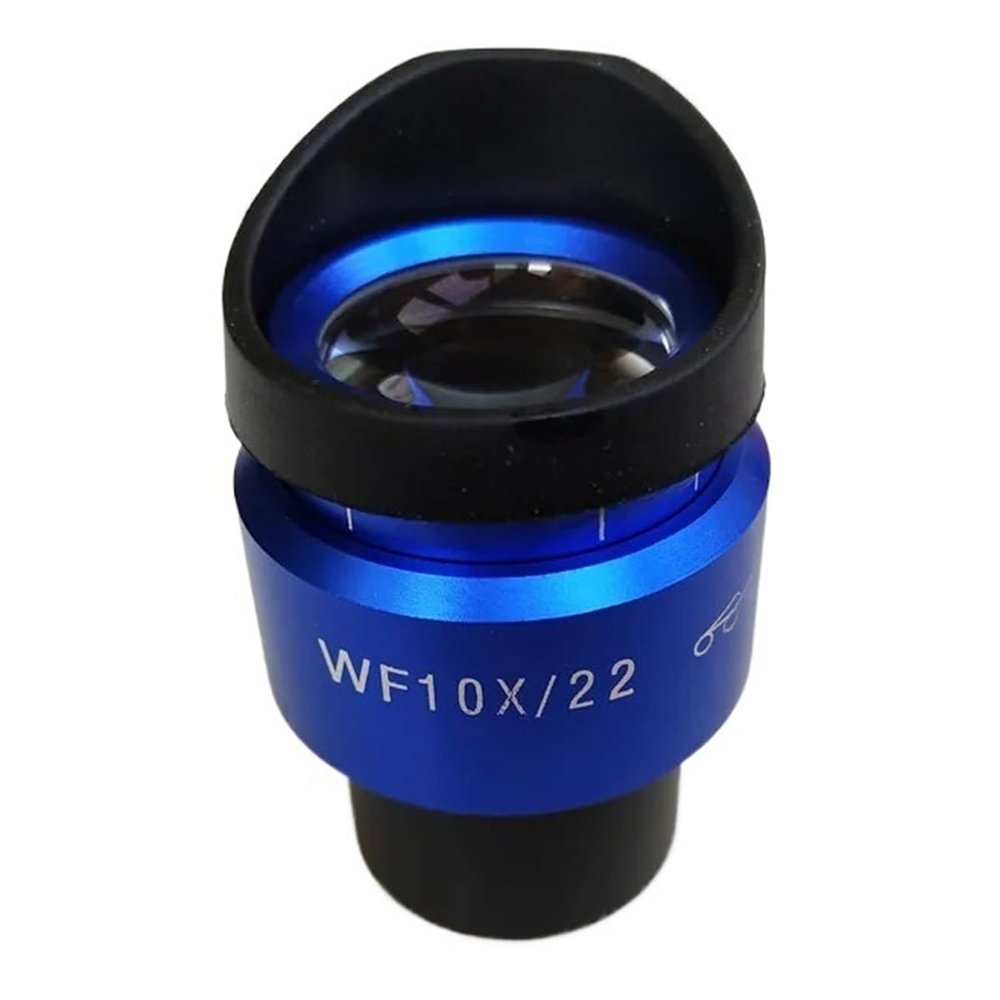Microscope Accessories Kit WF10X 22mm Blue Shell Zoom Adjustable High Eyepoint Stereoscopic Stereo Microscope Lens 30mm Microscope Slides (Color : 1pcs)