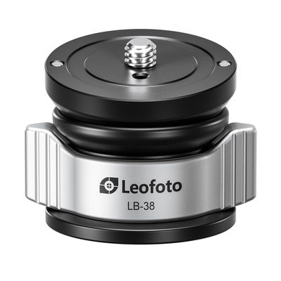 Leofoto LB-38 Mini Leveling Base Head, 38mm Ball Diameter, Butterfly Lock, Anti-Twist Screw, 10 Adjustbale Angle, 1/4" Mounting Stud, 3/8" Base Thread