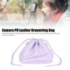 Dilwe Camera PU Leather Drawstring Pouch Bag, DSLR Camera Bag with Adjustable Strap for Traveling () view 2
