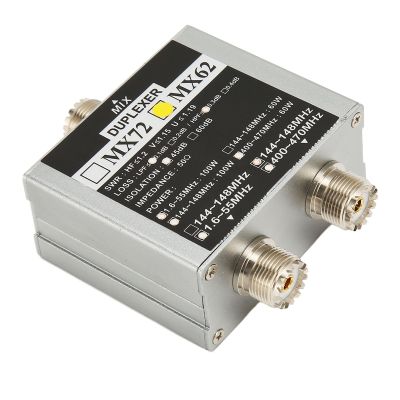 VHF UHF HF Short Antenna Combiner Duplexer, Multi Functional Design, Stable , 3 Frequency, Flexible Use with Dual Antennas, Efficient Filtering