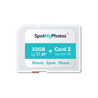 SpotMyPhotos 32GB WiFi SD Card + Spotting Band