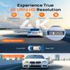 70mai 4K Dash Cam Front and Rear, Built in Wi-Fi 6 & GPS Car Camera, Super Night Vision, ADAS, 3'' IPS Screen, 24H Parking Mode, Time-Lapse, Loop Recording, with 128GB Card (A800SE) view 2