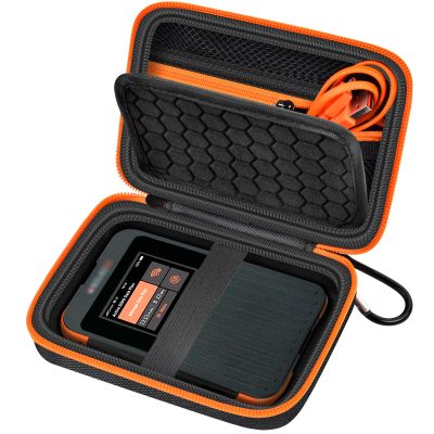 Hard Case Compatible with SIMO Solis 5G/ for Pro 5G WiFi Mobile Hotspot, Travel Router for Hotel WiFi Storage Holder Bag with Mesh Pocket for Charger USB Cable & Accessories (Box Only) - Black