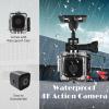 Yoidesu Dragon Touch 4K Action Camera, 20MP3, Underwater Camera, Sports Cam, Remote, 2 Batteries, Mounting Accessories Kit, Easy to Carry, Magnetic Suction Design view 2