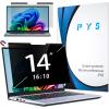 PYS 14 Inch 16:10 Magnetic Laptop Privacy Screen, Anti-Glare Blue Light Filter, Removable Privacy Shield for Lenovo, HP, Dell view 1
