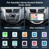 Inefala 8-Core 4+64G Android 15 Car Stereo Upgrade Radio for Hyundai Verna Accent Solaris 2010-2016, 9'' HD Touch Screen with Wireless CarPlay & Android Auto, AHD Backup Camera, Mirror Link, GPS Navi view 2