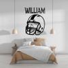 Football Player Wall Decor - Personalized Name Wall Decal - Upgrade Your Boys' Room with Custom Football Stickers - Sport Vinyl Decals view 1