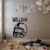 Football Player Wall Decor - Personalized Name Wall Decal - Upgrade Your Boys' Room with Custom Football Stickers - Sport Vinyl Decals view 2