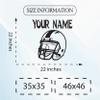 Football Player Wall Decor - Personalized Name Wall Decal - Upgrade Your Boys' Room with Custom Football Stickers - Sport Vinyl Decals view 4