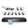 ZOSI 24CH 4K PoE Security Camera System,Face/Person/Vehicle Detection,10pcs 4K Outdoor PoE Dome Bullet Cameras,2 Way Audio,Night Vision,16 Port 24CH 8MP Dual-Disk NVR with 4TB HDD for 24/7 Recording view 1