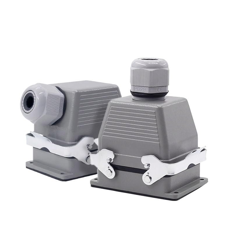HDC-HE-032-1/2 Heavy Duty Connectors Screw Connection F/M 32pin 16A Industrial Rectangular Aviation Connector Plug(HDC-HE-032-1)
