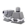 HDC-HE-032-1/2 Heavy Duty Connectors Screw Connection F/M 32pin 16A Industrial Rectangular Aviation Connector Plug(HDC-HE-032-1) view 1