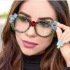 laureles Vintage Rhinestone Bling Cat Eye Reading Glasses Women Computer Blue Light Blocking Eyewear Crystal Readers (Black, 2.75 Magnification) view 4
