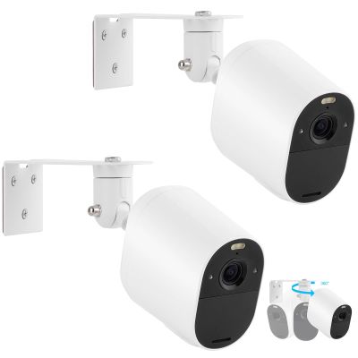2Pack Adjustable Metal Camera Mount for Arlo Essential/XL 2nd Generation/Pro 4/Pro 3/Pro2/Pro/Pro 5S/Ultra2/Ultra, Mounting Bracket Outside for Arlo Camera, No-Drill VHB Stick or Screws