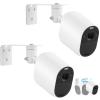 2Pack Adjustable Metal Camera Mount for Arlo Essential/XL 2nd Generation/Pro 4/Pro 3/Pro2/Pro/Pro 5S/Ultra2/Ultra, Mounting Bracket Outside for Arlo Camera, No-Drill VHB Stick or Screws view 1