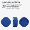 kwmobile Silicone Clip Compatible with Samsung SmartTag - Protective Silicone Clip for Tracker - Blue view 3