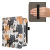 kwmobile Case Compatible with Pocketbook Era/Era Color - PU Leather Cover with Magnetic Closure, Strap, Front Pocket - Cats Orange/Black/White view 1