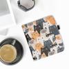 kwmobile Case Compatible with Pocketbook Era/Era Color - PU Leather Cover with Magnetic Closure, Strap, Front Pocket - Cats Orange/Black/White view 2