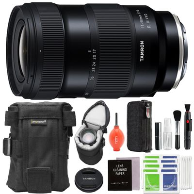 Tamron 17-50mm f/4 Di III VXD Lens for Sony E Mount with Advanced Accessories & Travel Bundle | AFA068S-700 | Tamron 17-50mm for Sony E