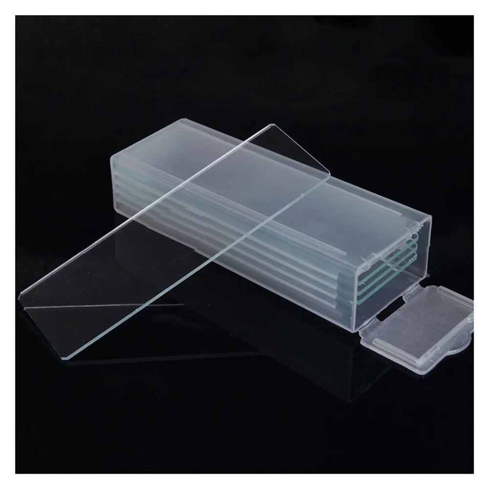 Microscope Accessories Kit 50PCS 7103 Reusable Single Concave Blank Microscope Slides for Preparation of Specimen Microscope Slides (Color : 5PCS)