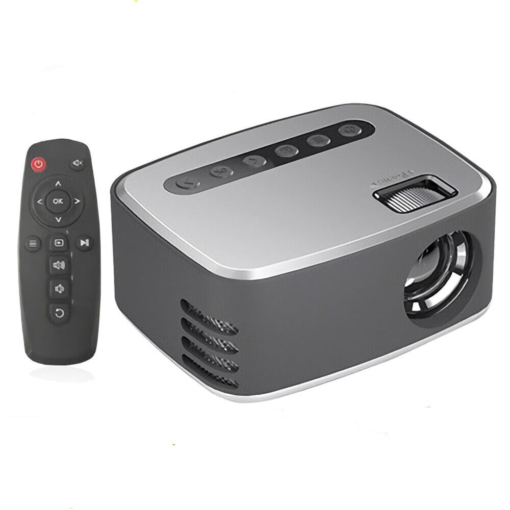 RUNAAJA T20 Mini Portable Projector 1080P USB HD LED Home Media Video Player Cinema Projector 320x240 Pixels Supports Easy To Carry