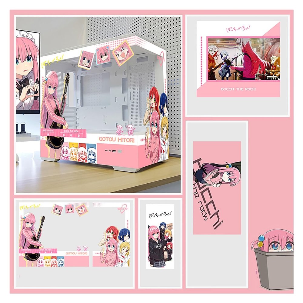 Computer Cases,Mid-Tower PC Gaming Case M-ATX/ITX - Front I/O USB 3.0 /Type-C Port - 270 Panoramic View Tempered Glass Panel - Includes A Themed Light Board