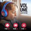 PowerLocus Kids Wireless Headphones, Bluetooth Kids Headphones LED Lights Over Ear with 74/85/94dB Volume Limited, 45H Playtime,Built-in Mic, Two Device Share Mode, HD Stereo for Travel/PC/Tablet view 4